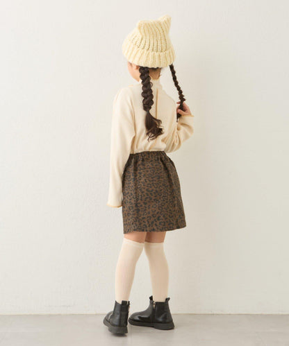 【兒童】配色條紋針織高領衫