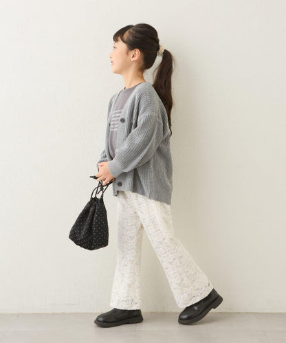 【兒童】點綴刺繡針織開衫