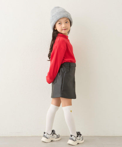 【兒童】配色條紋針織高領衫