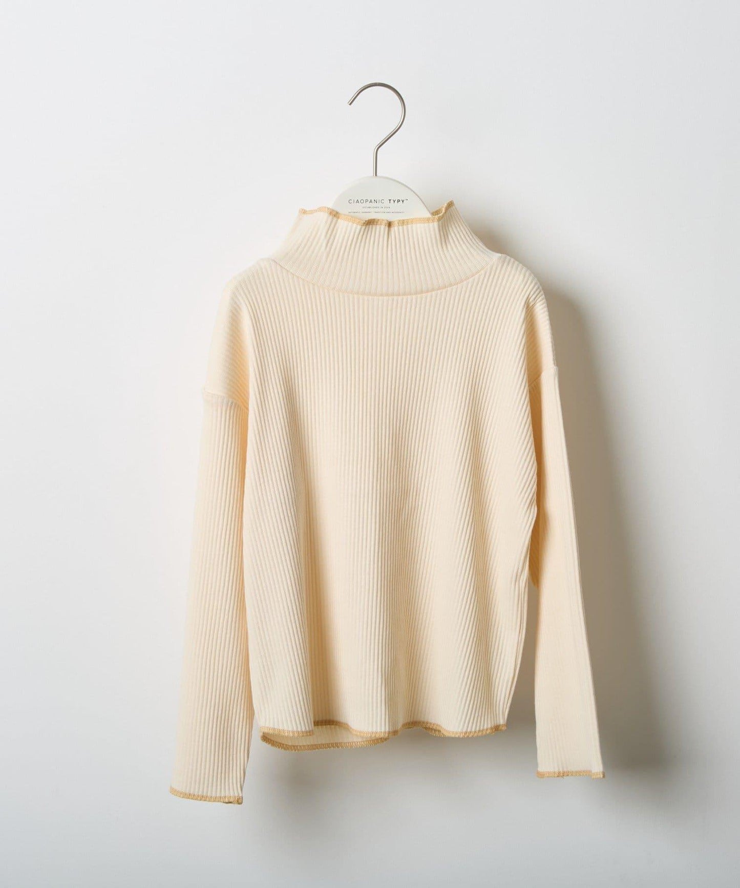 【兒童】配色條紋針織高領衫