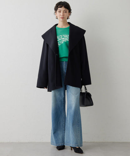 寬腿喇叭牛仔褲