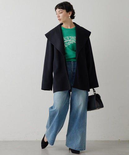 寬腿喇叭牛仔褲