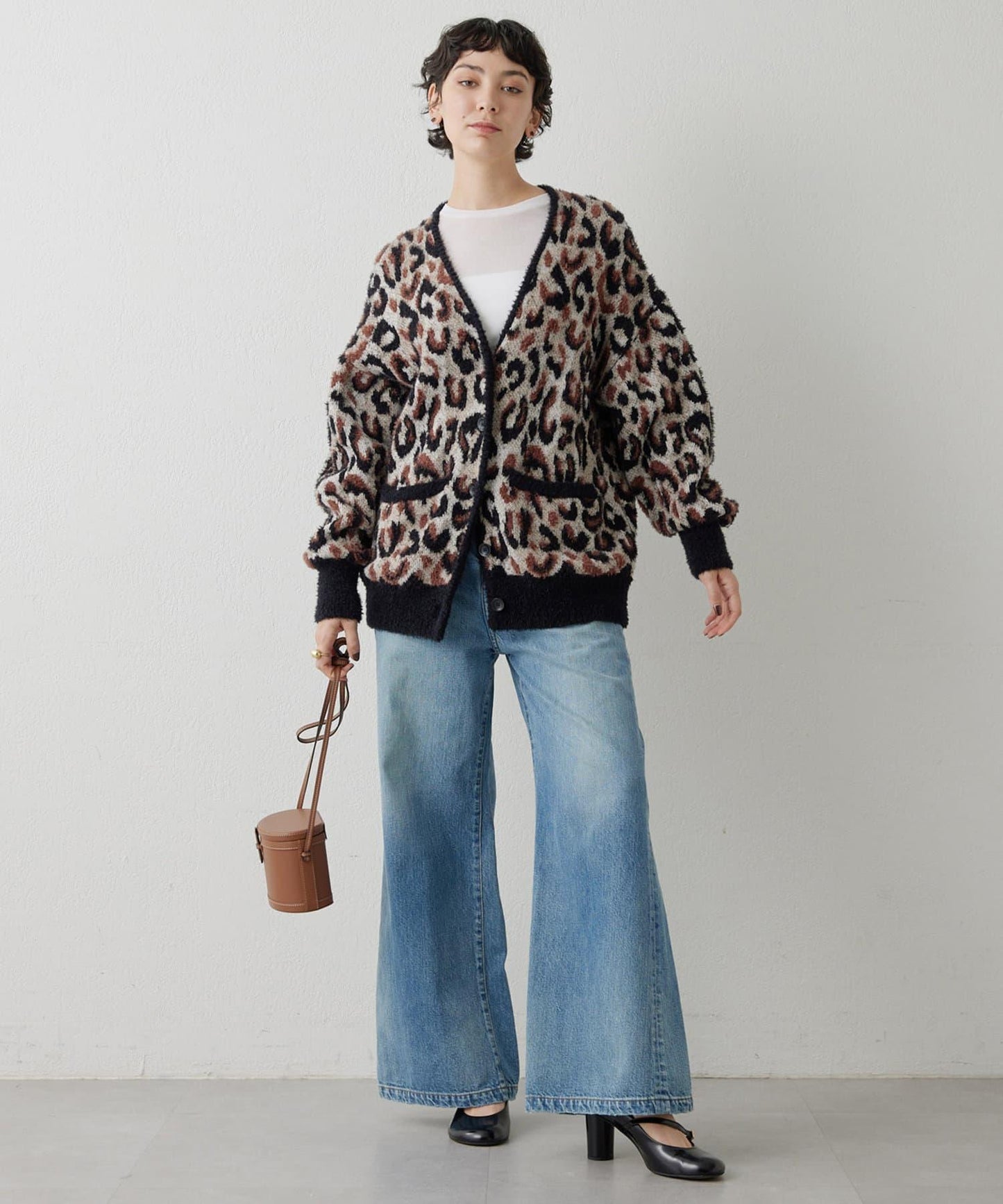 寬腿喇叭牛仔褲