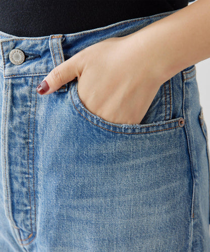 寬腿喇叭牛仔褲