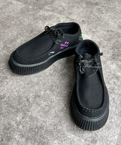 塗鴉刺繡厚底便鞋