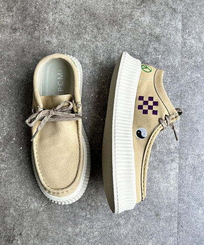 塗鴉刺繡厚底便鞋