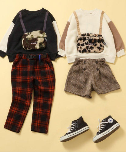 暖和雙色抓絨褲