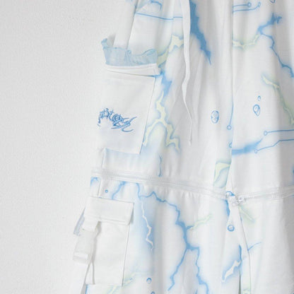 ACDC RAG 水母賽博風 分體拉鍊 長褲 藍白色 (RG4513)