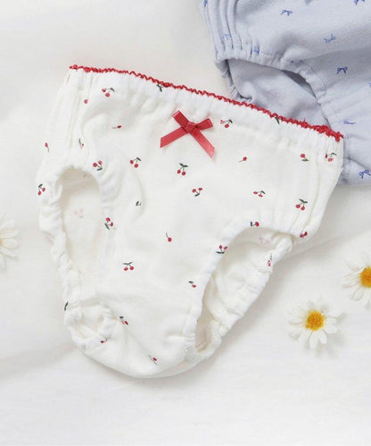 3P套裝 女孩櫻桃蝴蝶結圖案短褲