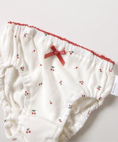 3P套裝 女孩櫻桃蝴蝶結圖案短褲