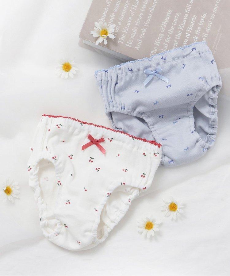 3P套裝 女孩櫻桃蝴蝶結圖案短褲