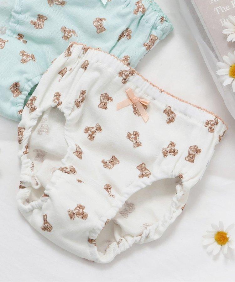 3P套裝 女孩子 熊紋短褲