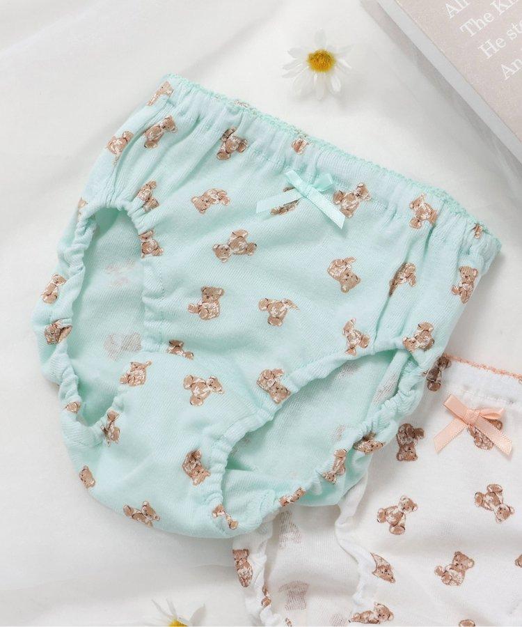 3P套裝 女孩子 熊紋短褲