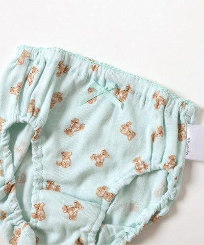 3P套裝 女孩子 熊紋短褲