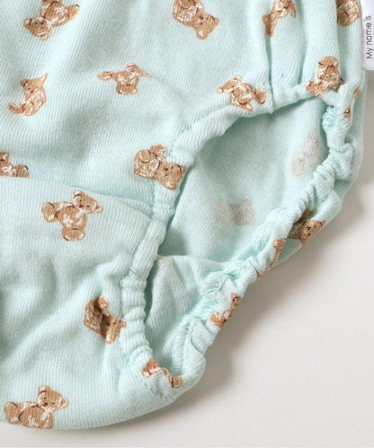 3P套裝 女孩子 熊紋短褲