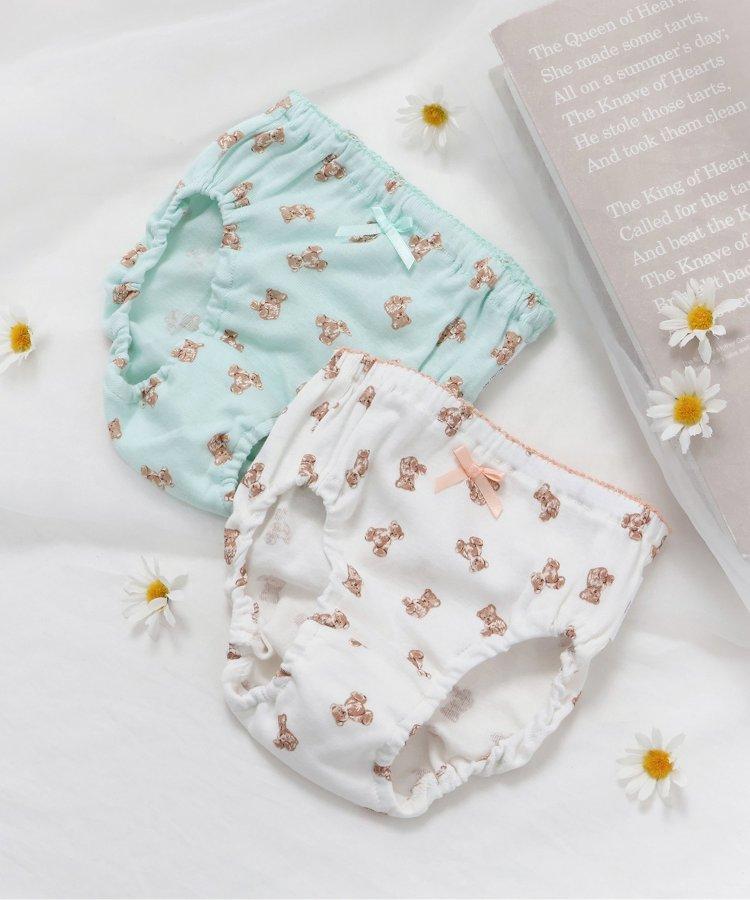 3P套裝 女孩子 熊紋短褲