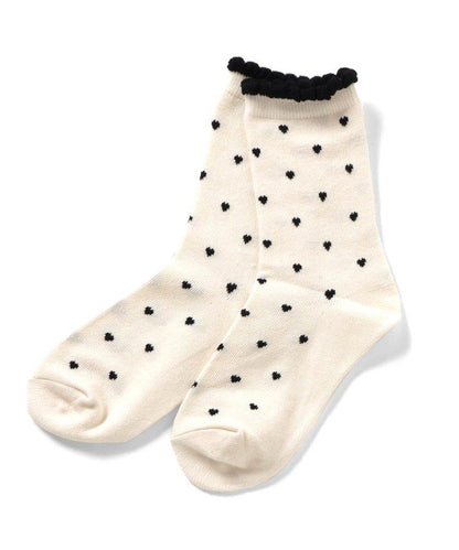 3P套裝 花朵·心形·櫻桃圖案襪子