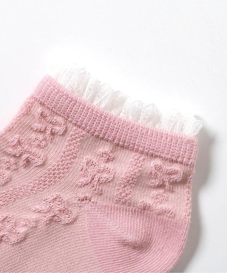 3P套裝 蝴蝶結圖案褶邊短襪