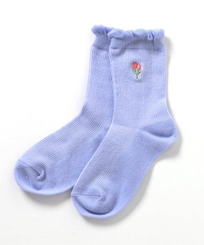 3P套裝 一點刺繡襪