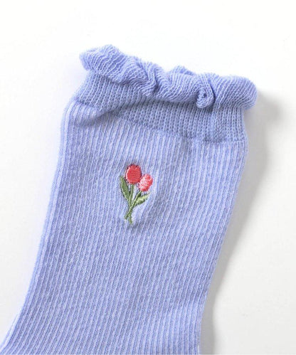 3P套裝 一點刺繡襪