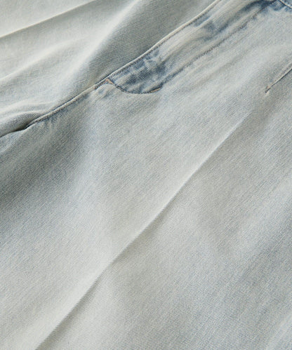 後背係扣裝寬鬆牛仔褲