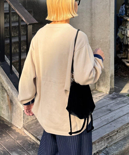 寬鬆剪裁圓領T恤款針織衫