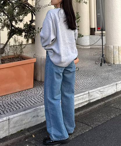 寬鬆剪裁圓領T恤款針織衫