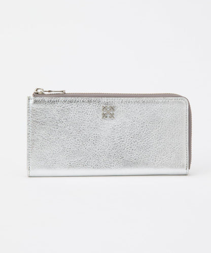 迷你單色印花長款錢包