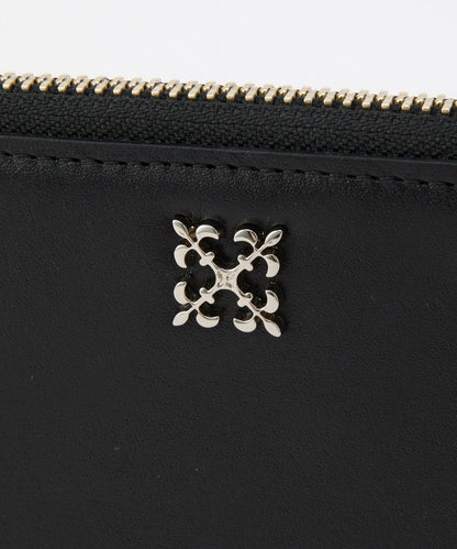 迷你單色印花長款錢包