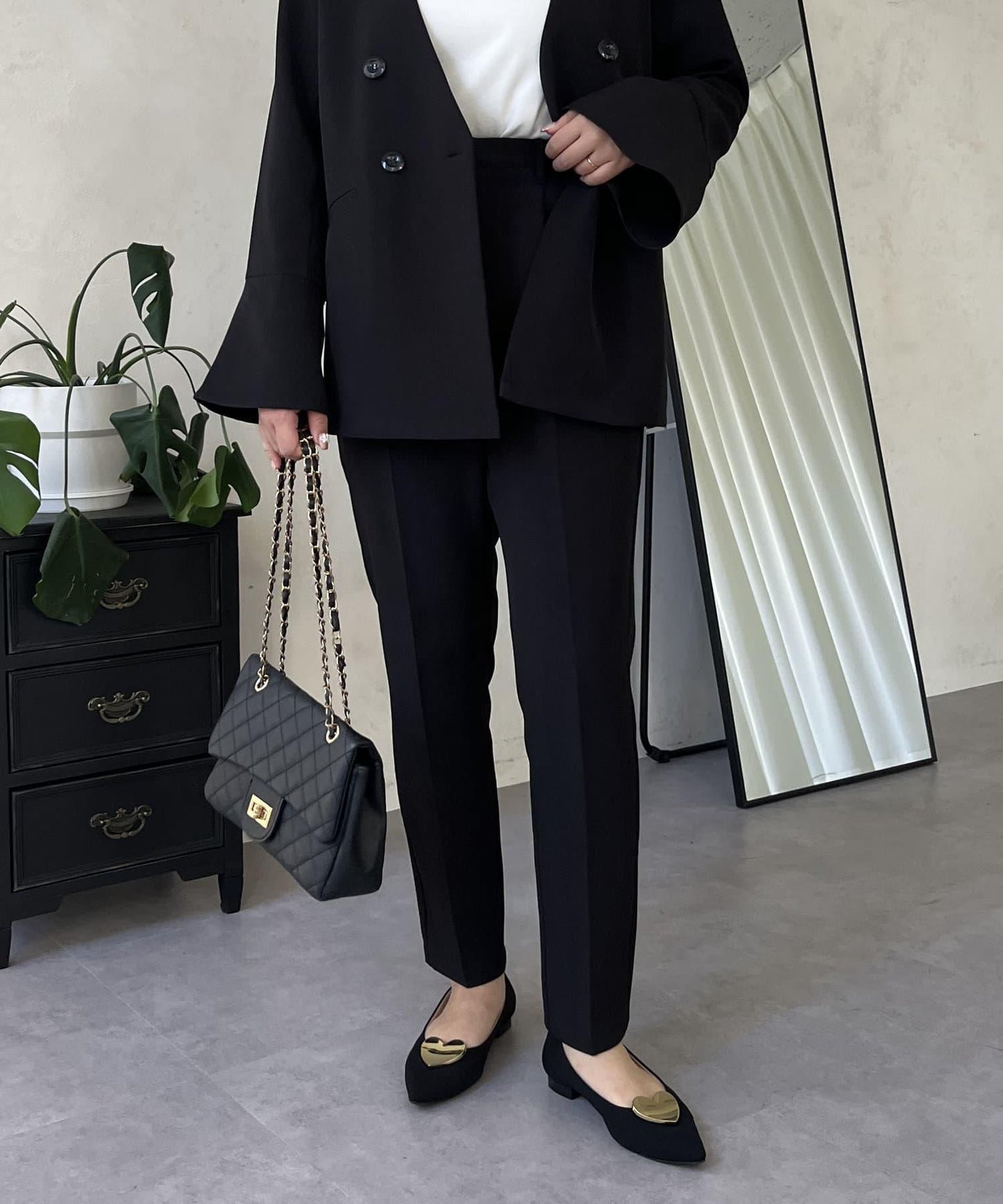 【媽媽監修！禮服系列】修身錐形褲