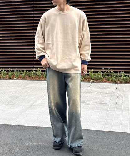 寬鬆剪裁圓領T恤款針織衫