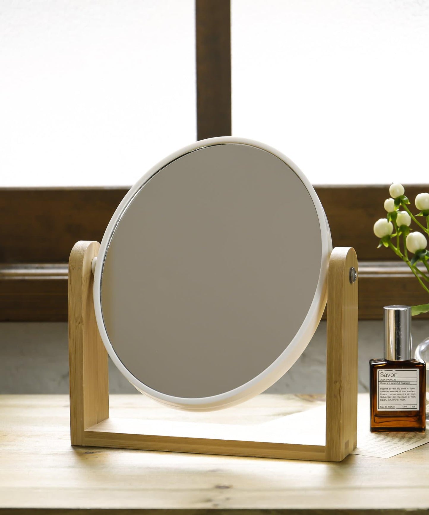 ラウンドスタンドミラー