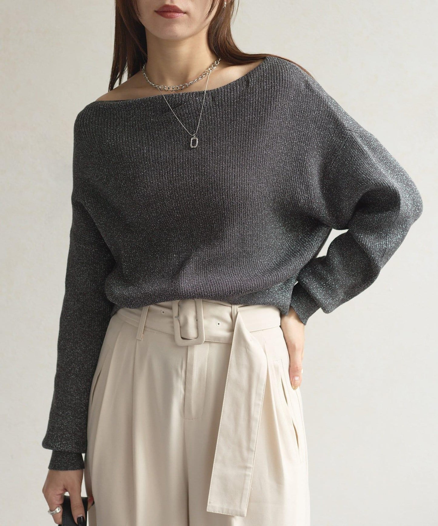 船領閃亮垂墜針織衫