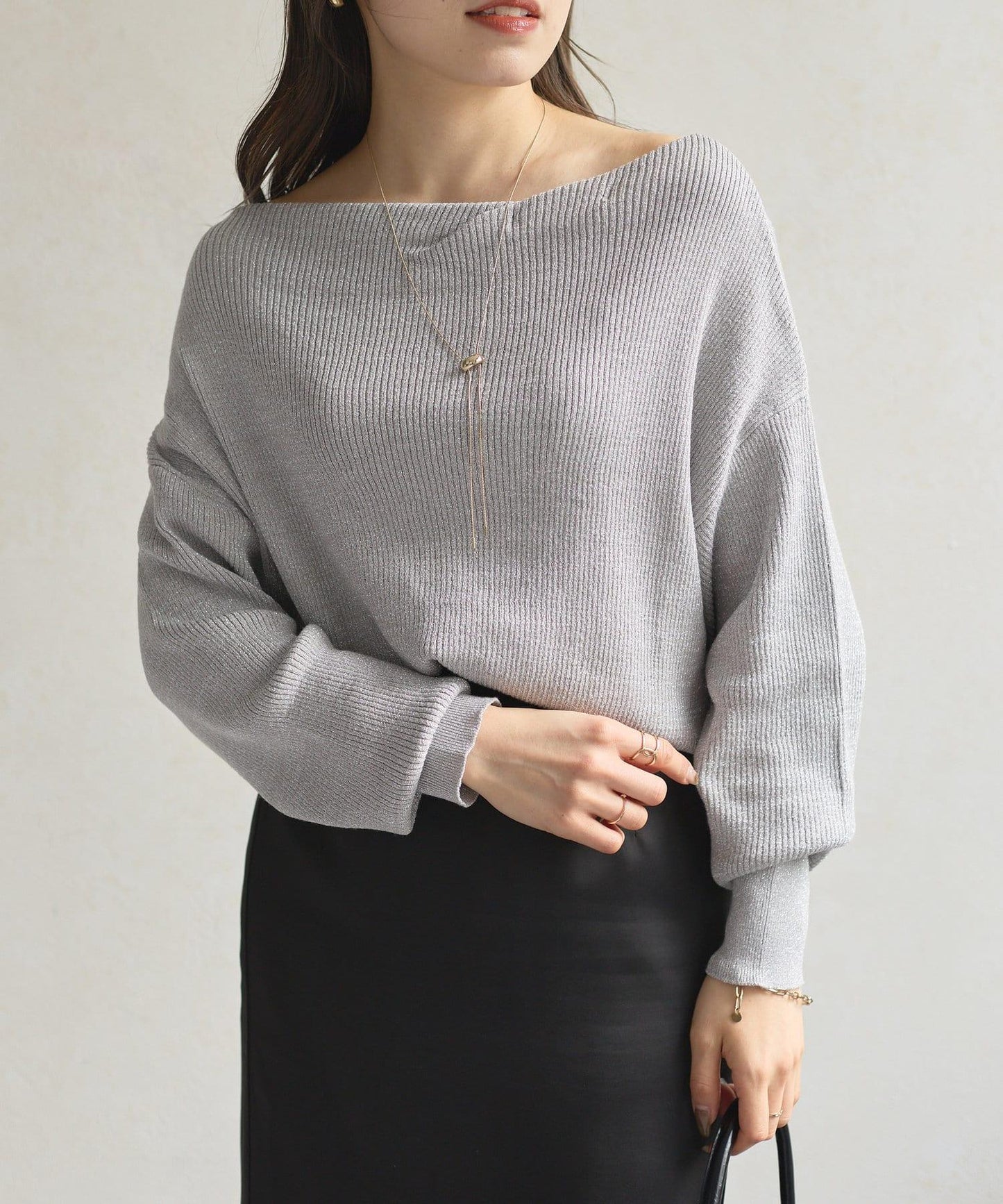 船領閃亮垂墜針織衫