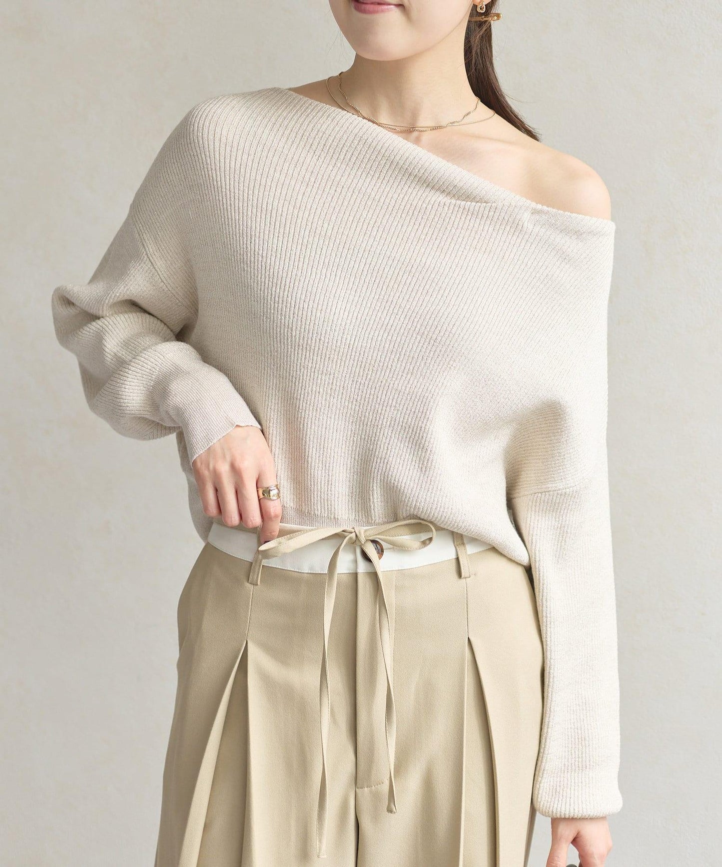 船領閃亮垂墜針織衫