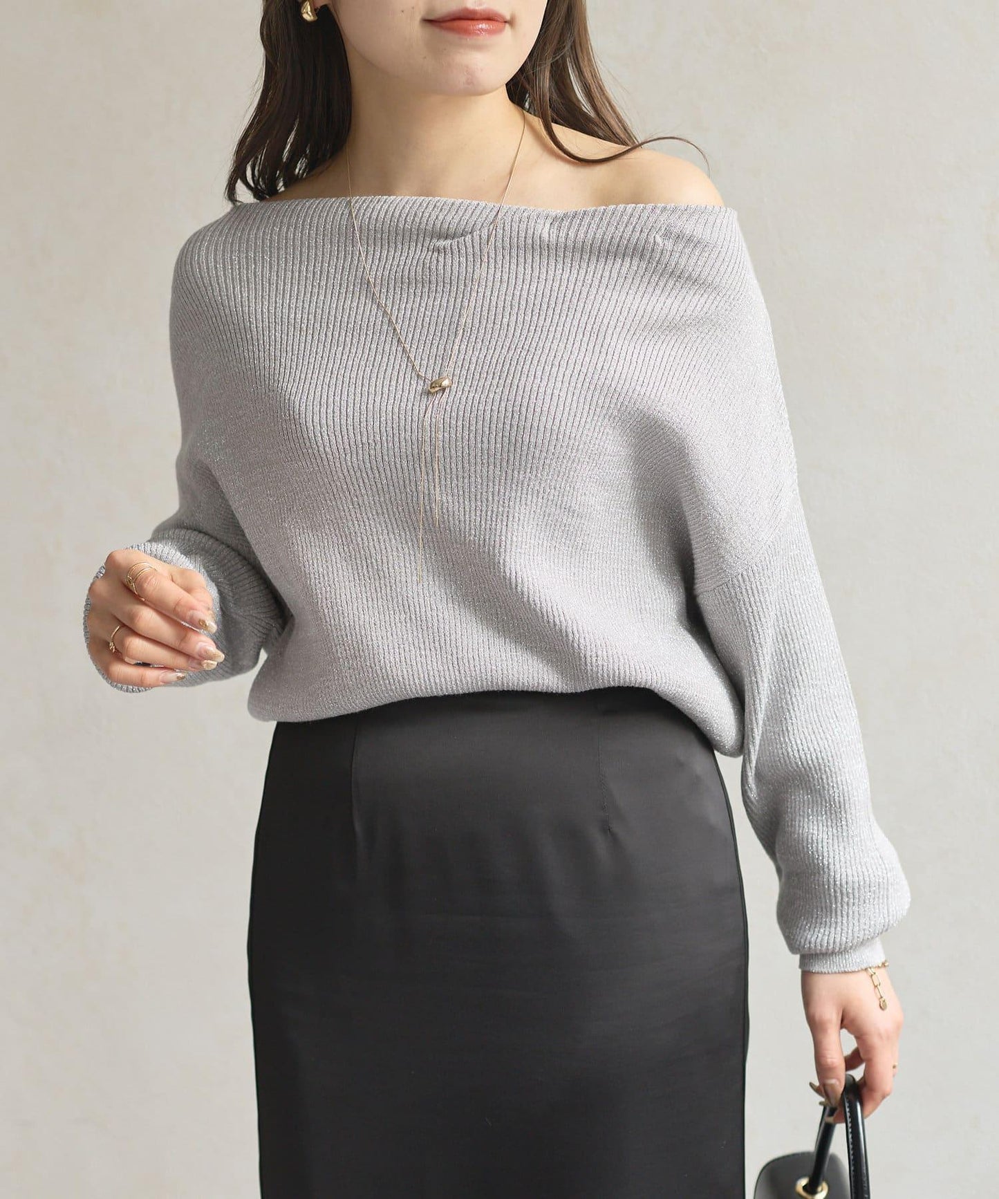 船領閃亮垂墜針織衫