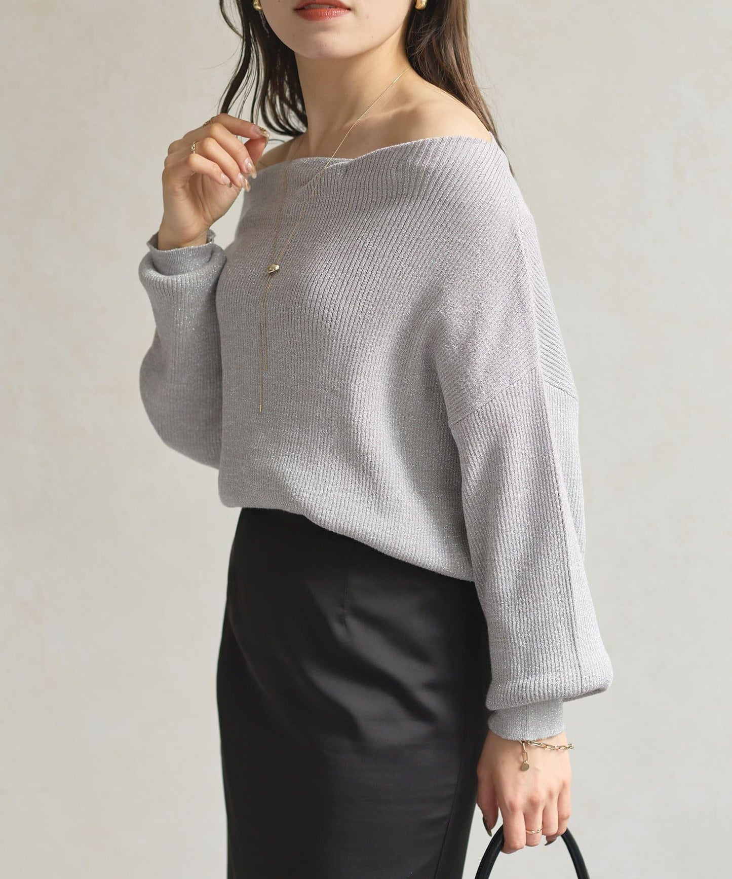 船領閃亮垂墜針織衫