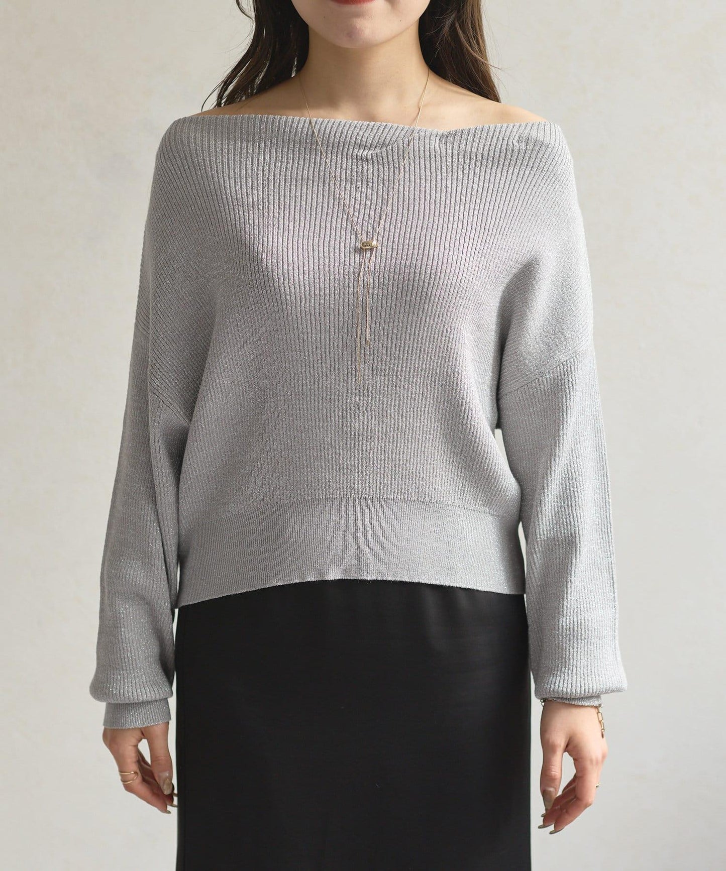 船領閃亮垂墜針織衫