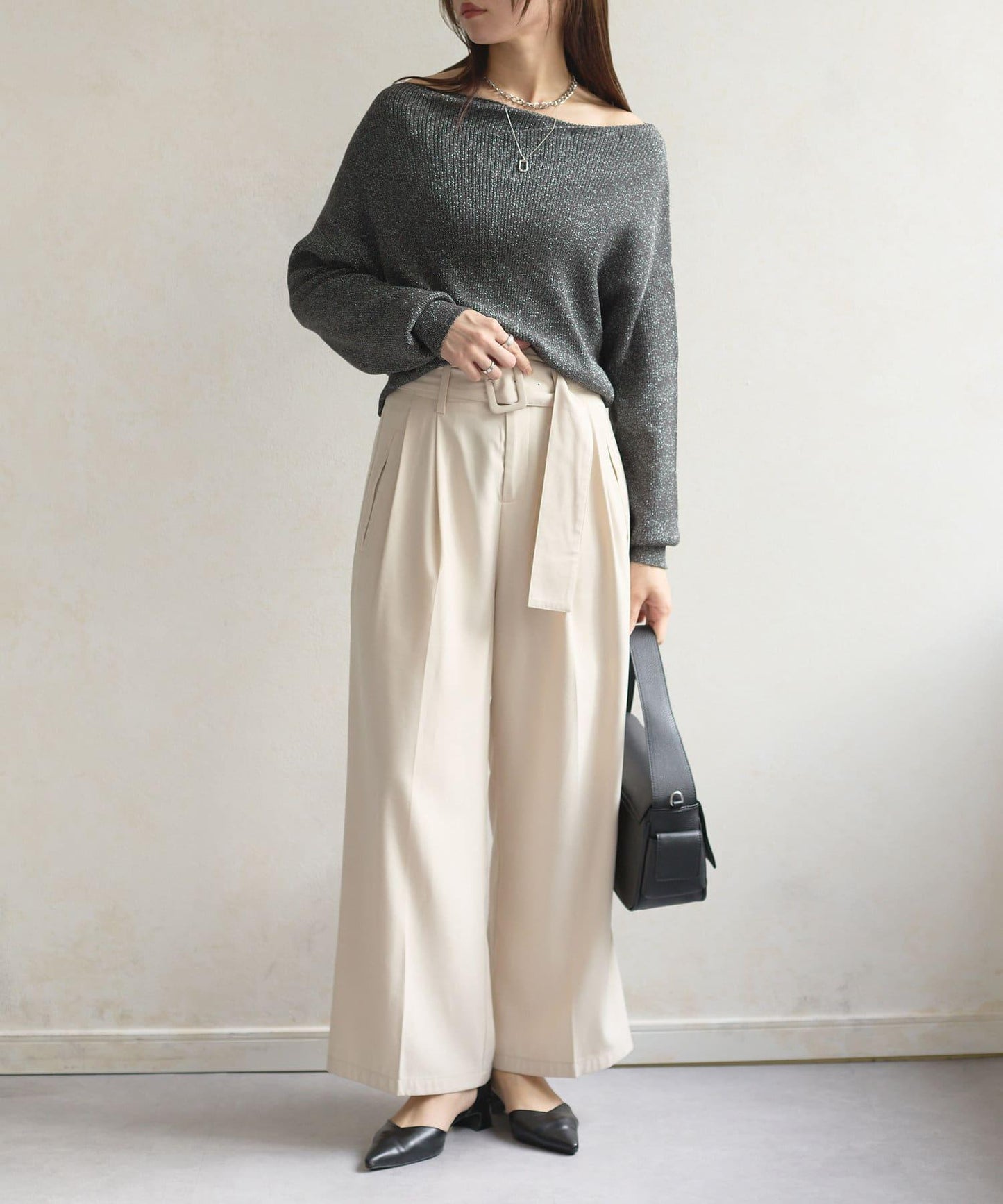 船領閃亮垂墜針織衫