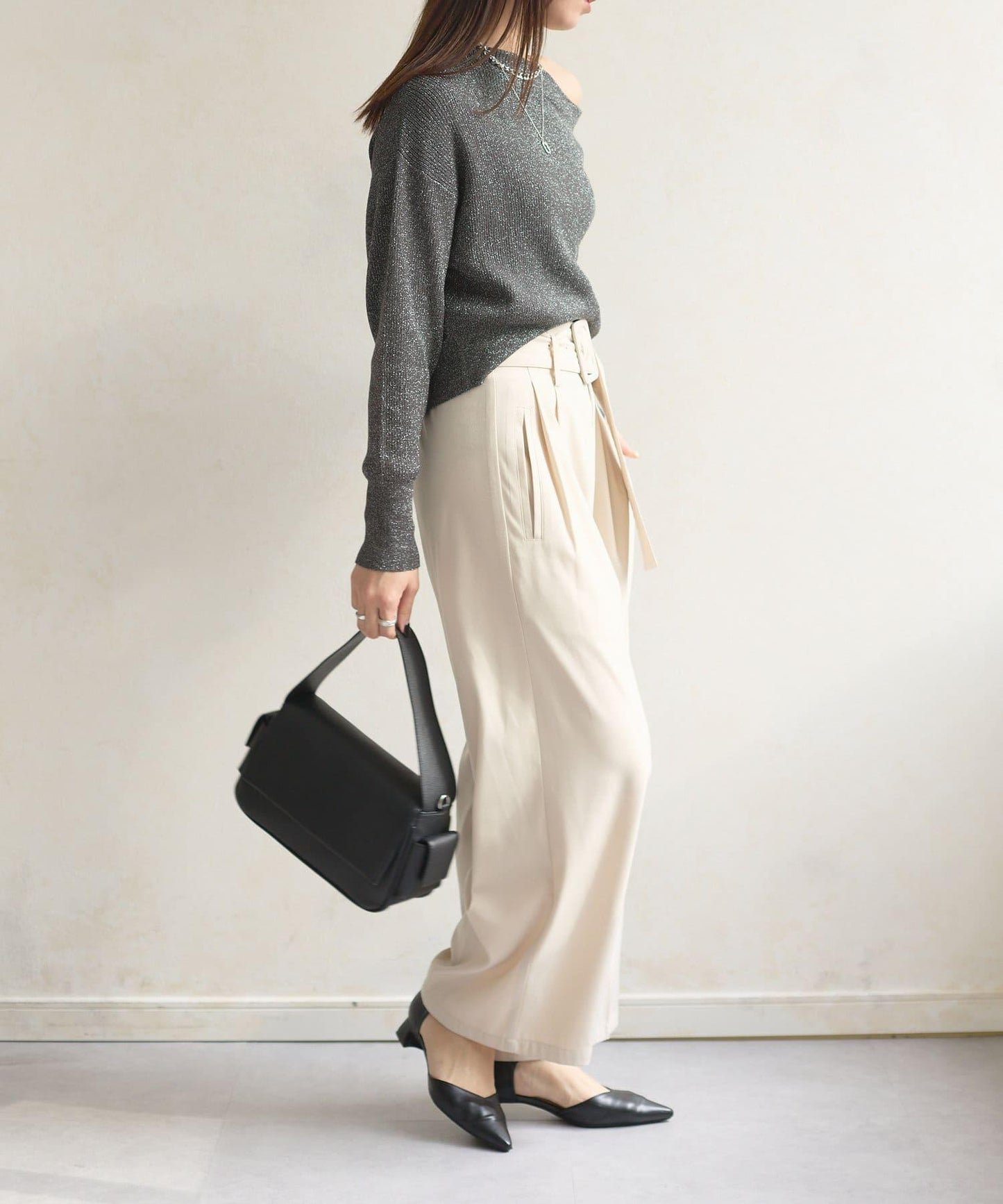 船領閃亮垂墜針織衫