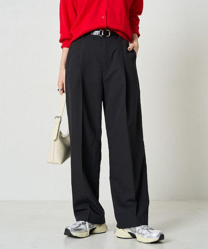 打褶直筒褲（套裝款）