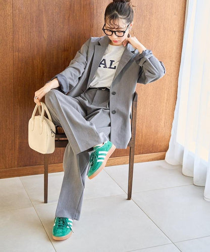 打褶直筒褲（套裝款）