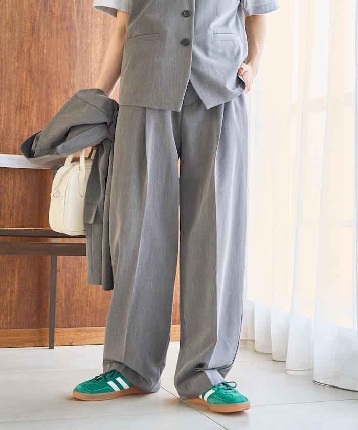 打褶直筒褲（套裝款）