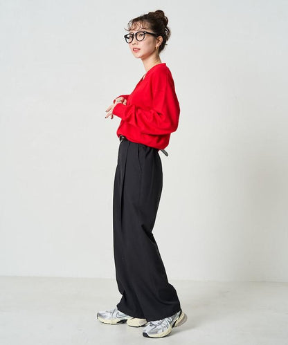 打褶直筒褲（套裝款）