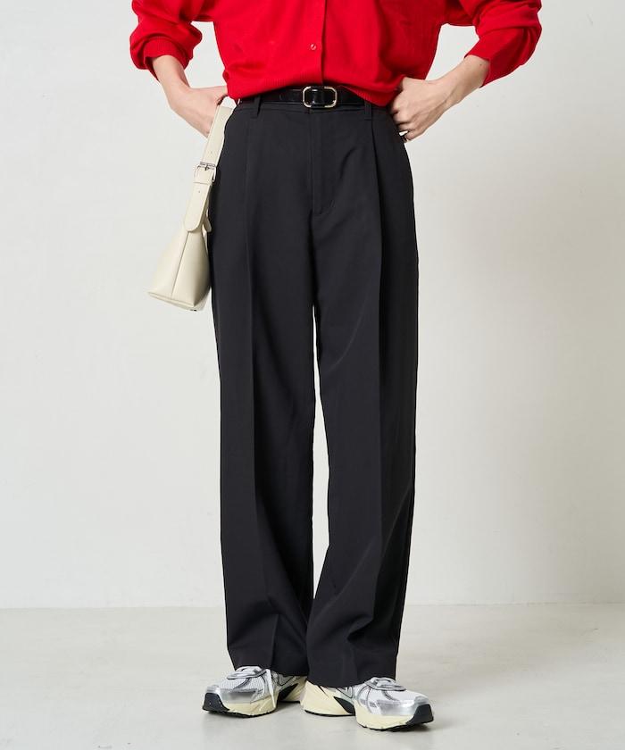 打褶直筒褲（套裝款）