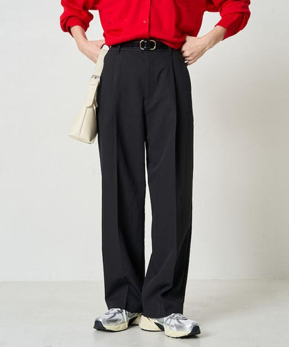 打褶直筒褲（套裝款）