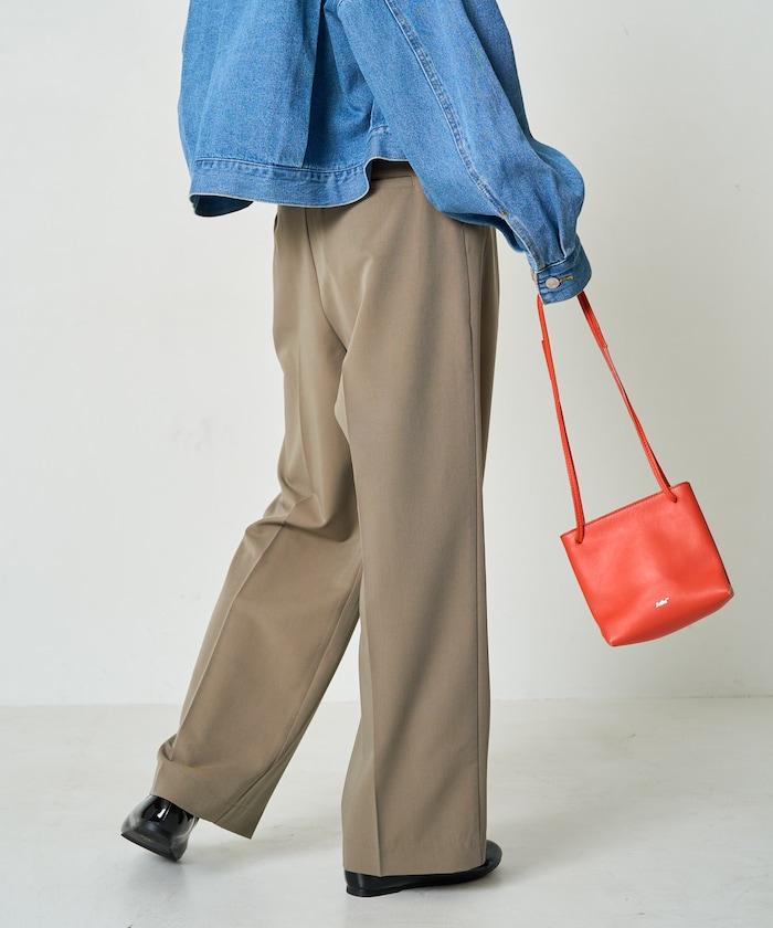 打褶直筒褲（套裝款）