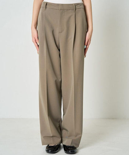 打褶直筒褲（套裝款）