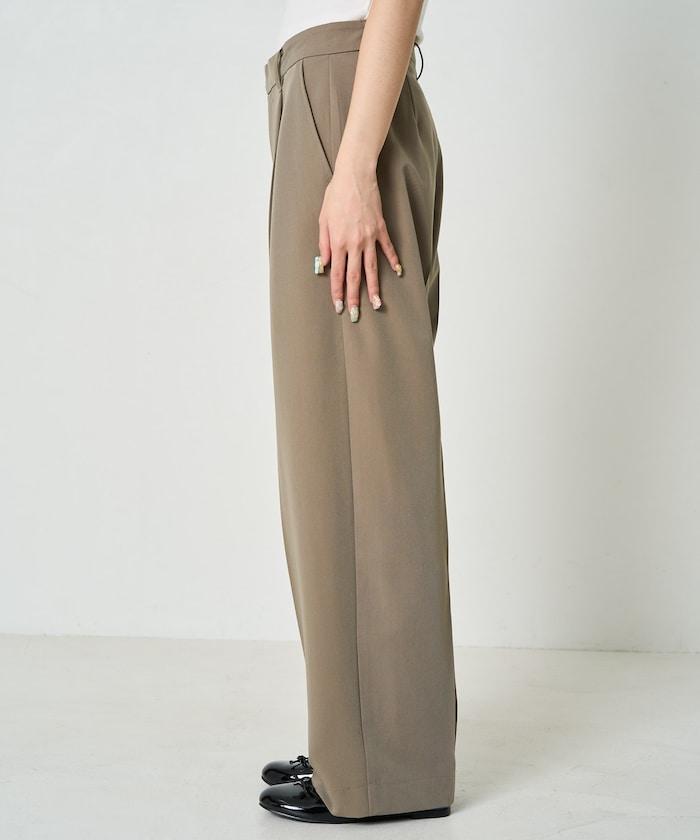 打褶直筒褲（套裝款）