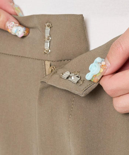 打褶直筒褲（套裝款）